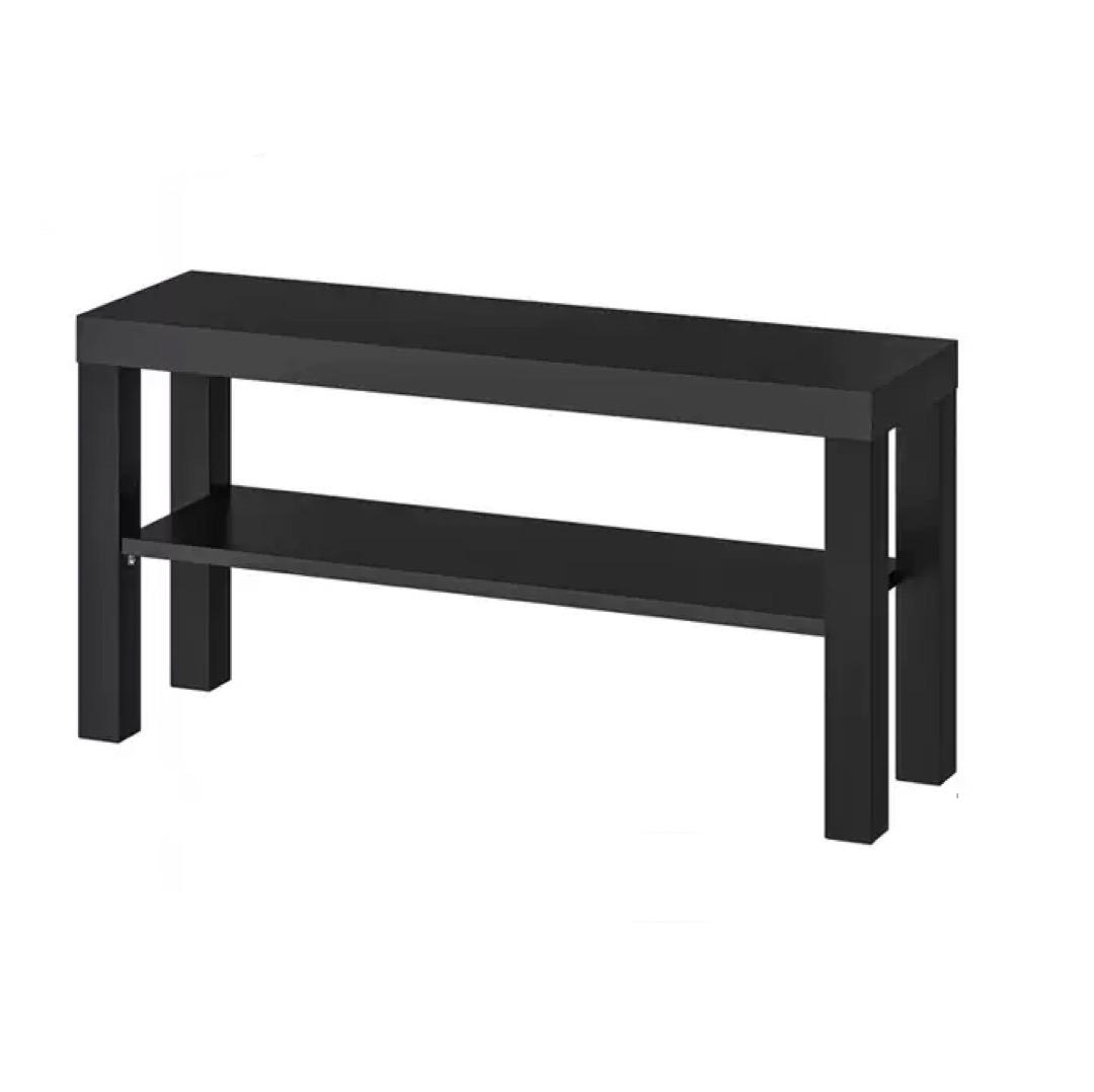 TV Stand with Lower Storage Shelf - Black