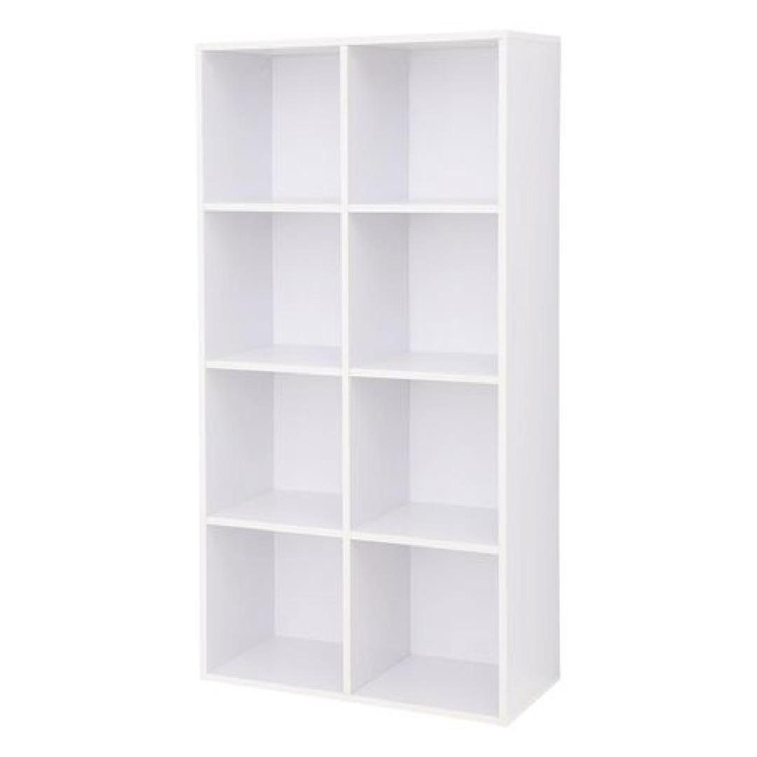 8-Compartment Open Cube Bookcase - White