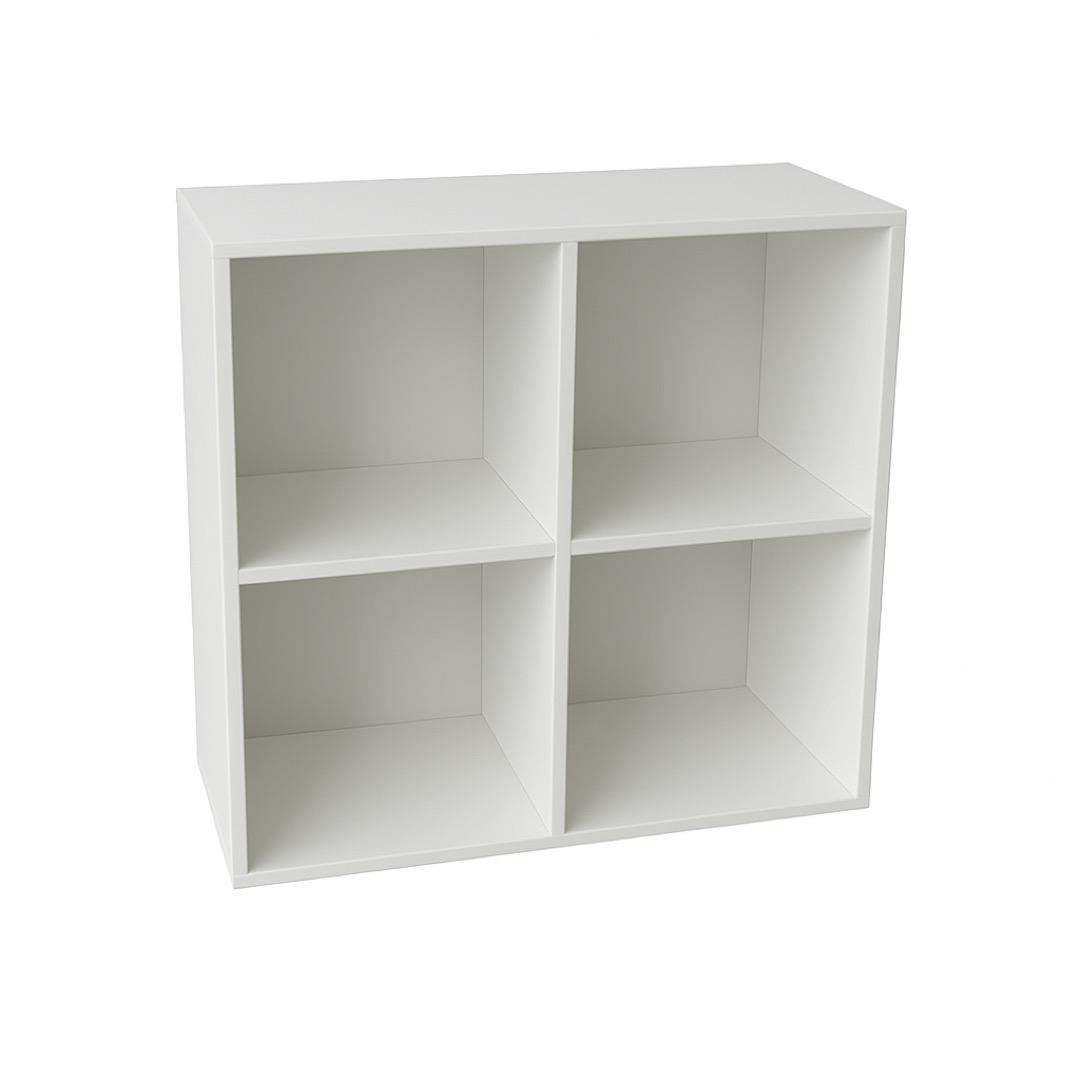 4-Compartment Open Shelf - White — Model WH-NU4CBOOK